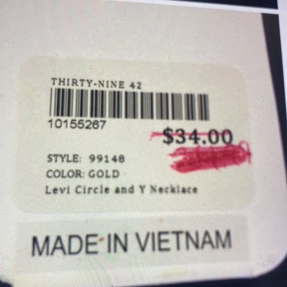 14k GP Levi double 2 necklace circle & Y - Picture 12 of 15